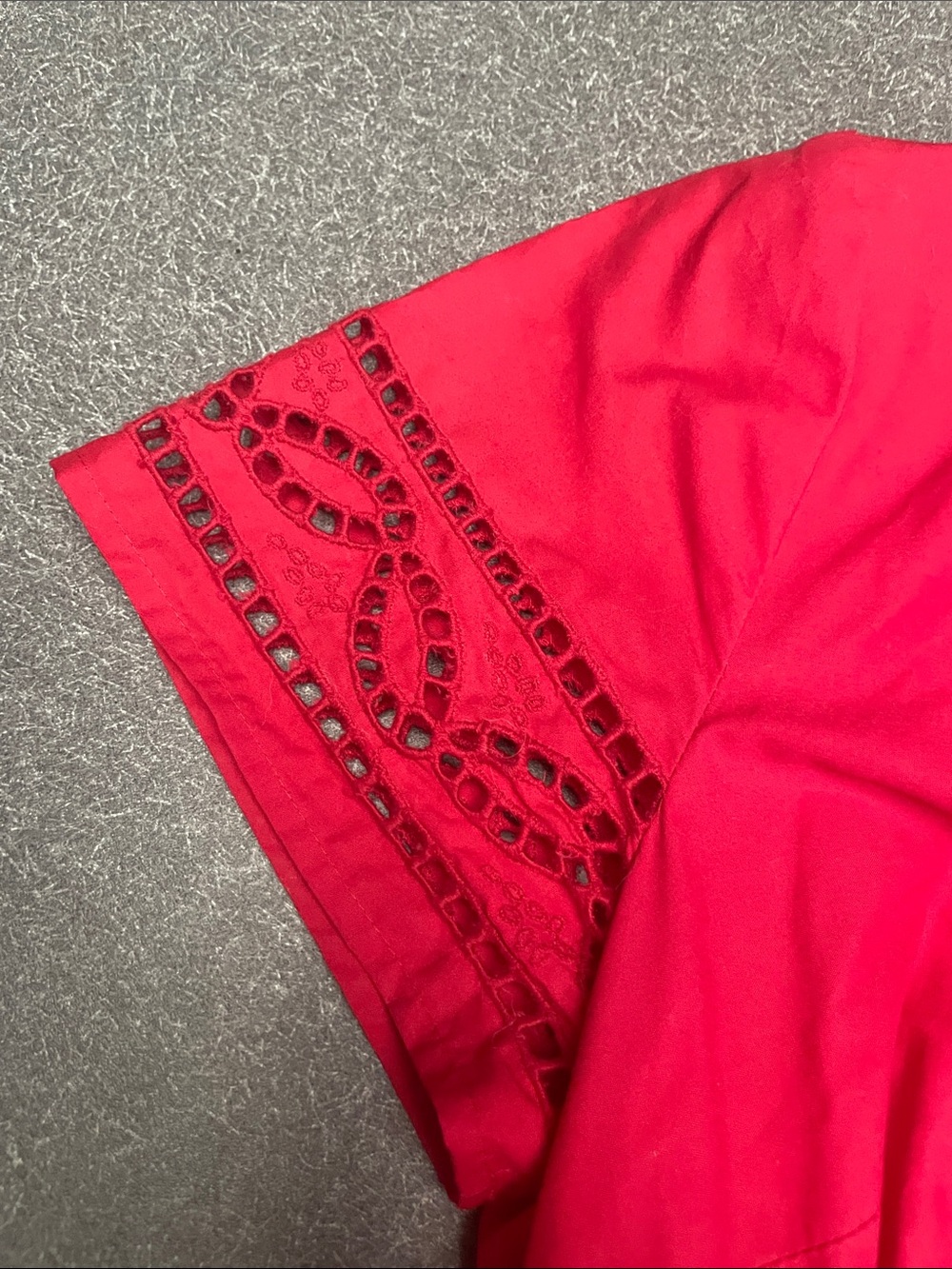 Talbots Women's Red Shirtwaist Dress with Belt - Picture 5 of 6